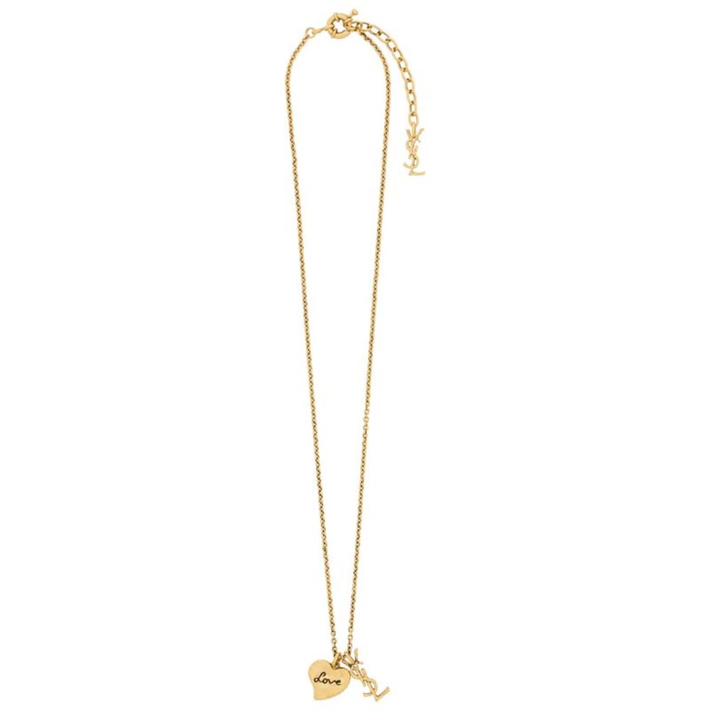 Saint Laurent Women Collana Cuore Cassandre In Ottone